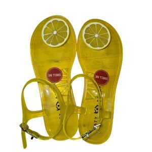Y2k Style Katy Perry Lemon Yellow Jelly Sandals Size 7